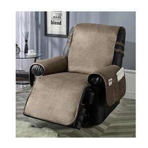 STONECREST Recliner Chair CoverWater Resistant Velvet Quilted Slipcover New